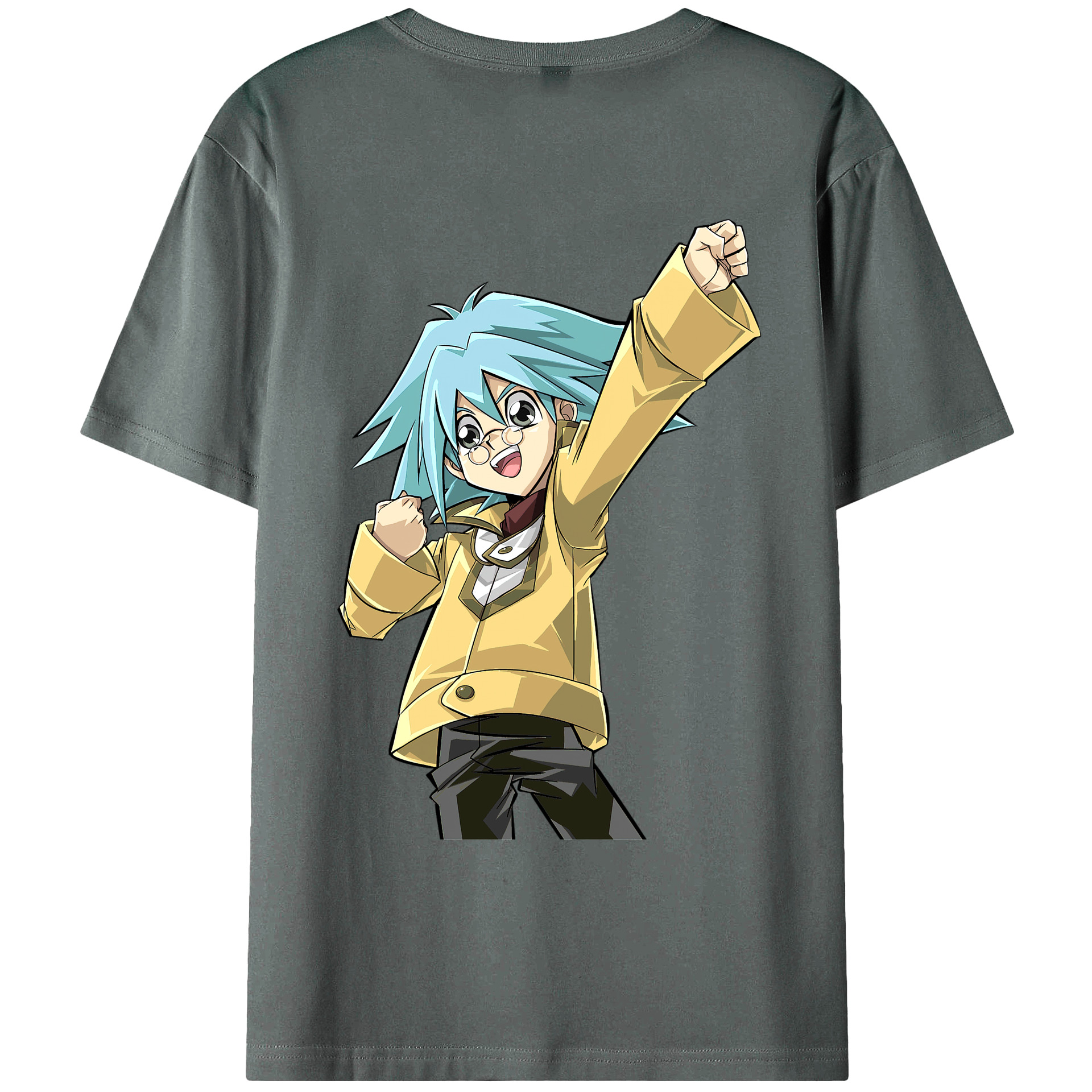 （画像用） 遊☆戯☆王 Yu-Gi-Oh! 綿100％ メンズ半袖Tシャツ（バックプリント） 通気性